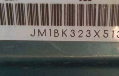 VIN prefix JM1BK323X513