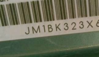 VIN prefix JM1BK323X614
