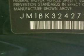 VIN prefix JM1BK3242716