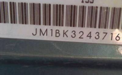 VIN prefix JM1BK3243716