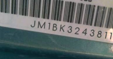 VIN prefix JM1BK3243811
