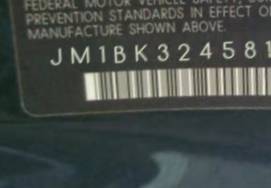 VIN prefix JM1BK3245818