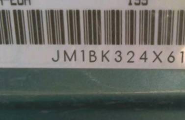 VIN prefix JM1BK324X615