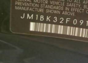 VIN prefix JM1BK32F0911