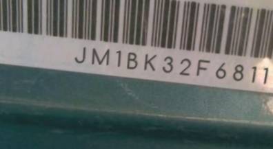 VIN prefix JM1BK32F6811