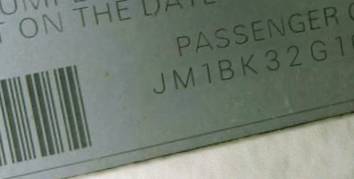 VIN prefix JM1BK32G1614