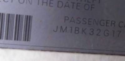 VIN prefix JM1BK32G1716
