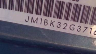 VIN prefix JM1BK32G3716