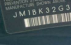 VIN prefix JM1BK32G3911