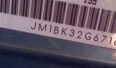 VIN prefix JM1BK32G6716