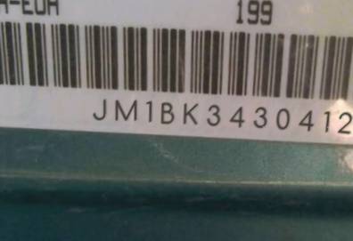 VIN prefix JM1BK3430412