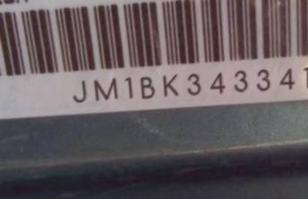 VIN prefix JM1BK3433411