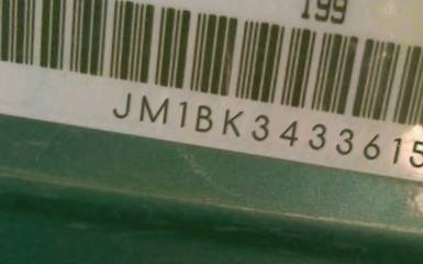 VIN prefix JM1BK3433615