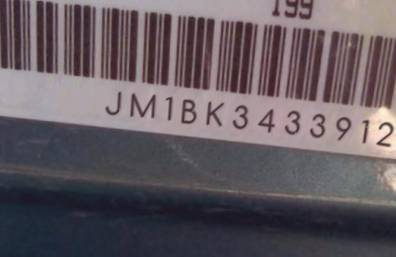 VIN prefix JM1BK3433912