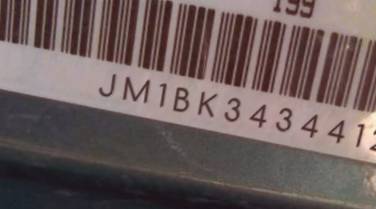 VIN prefix JM1BK3434412