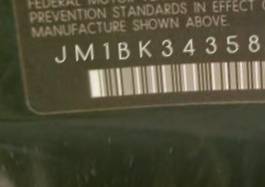 VIN prefix JM1BK3435811