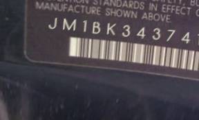 VIN prefix JM1BK3437411