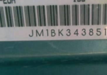 VIN prefix JM1BK3438512