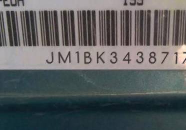 VIN prefix JM1BK3438717