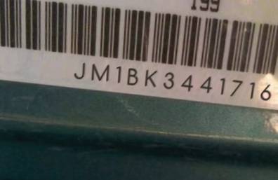 VIN prefix JM1BK3441716