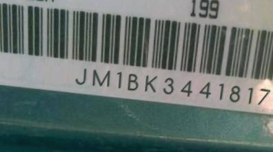 VIN prefix JM1BK3441817