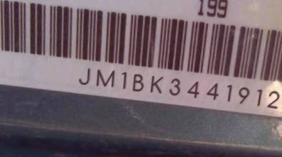 VIN prefix JM1BK3441912