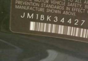 VIN prefix JM1BK3442716