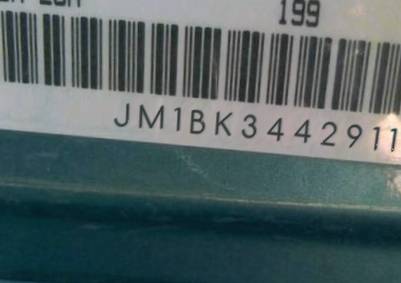 VIN prefix JM1BK3442911