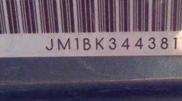 VIN prefix JM1BK3443811