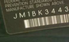 VIN prefix JM1BK3443911