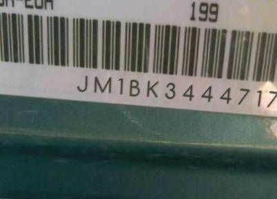 VIN prefix JM1BK3444717