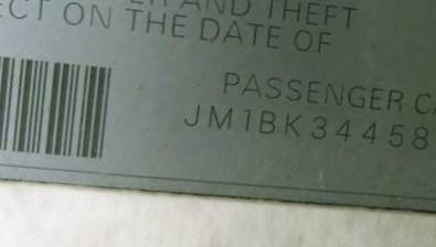 VIN prefix JM1BK3445811