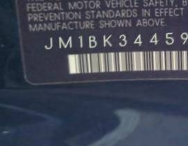 VIN prefix JM1BK3445911
