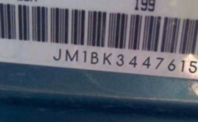 VIN prefix JM1BK3447615