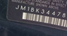 VIN prefix JM1BK3447818