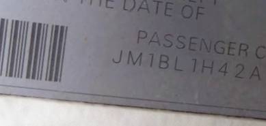 VIN prefix JM1BL1H42A13