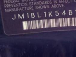 VIN prefix JM1BL1K54B13