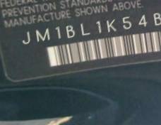 VIN prefix JM1BL1K54B14