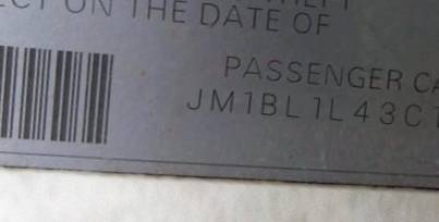 VIN prefix JM1BL1L43C15