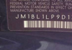 VIN prefix JM1BL1LP9D17