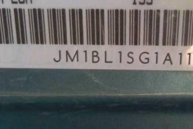VIN prefix JM1BL1SG1A11