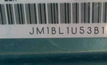 VIN prefix JM1BL1U53B14