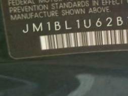 VIN prefix JM1BL1U62B13