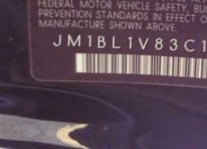VIN prefix JM1BL1V83C15