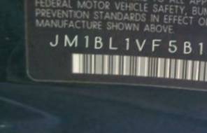 VIN prefix JM1BL1VF5B19