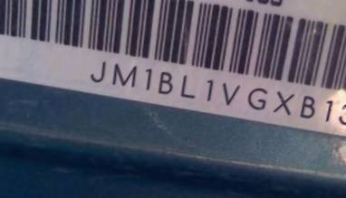 VIN prefix JM1BL1VGXB13