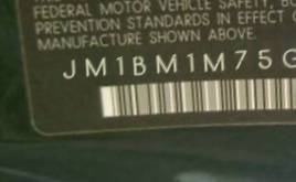 VIN prefix JM1BM1M75G13