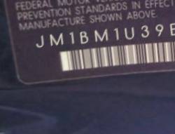 VIN prefix JM1BM1U39E11
