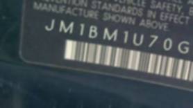 VIN prefix JM1BM1U70G13