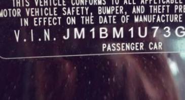 VIN prefix JM1BM1U73G13